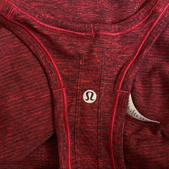 lululemon athletica Tops - Lululemon Swiftly Tech Racerback Red Black Tank 8